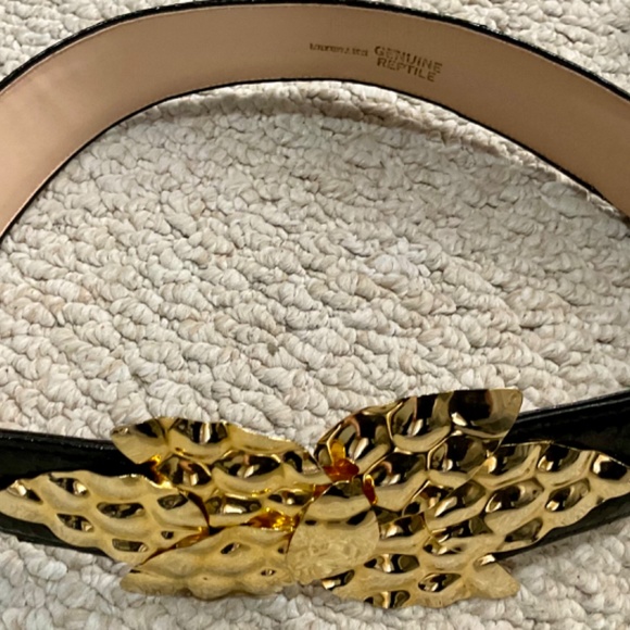 Brand New Women’s LAUREN LTD Fancy Genuine Reptile Belt - Picture 2 of 2